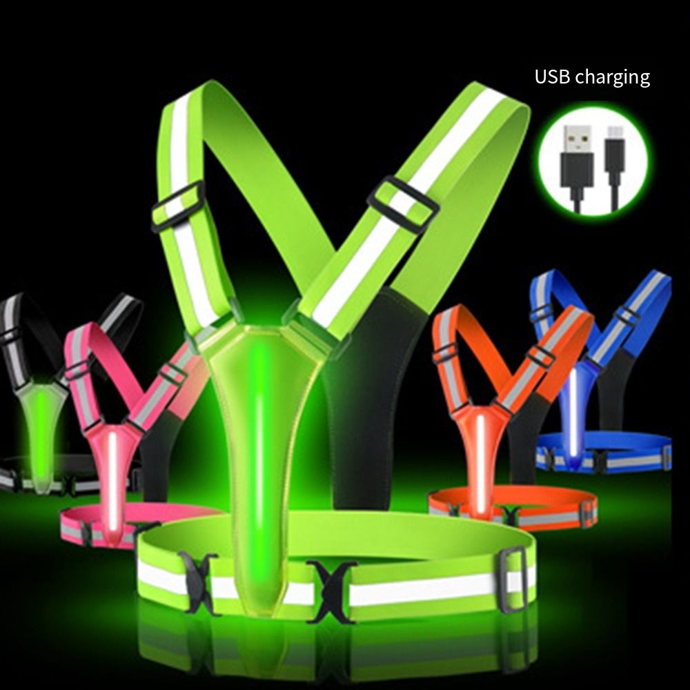 Running Visibility Gear - Colete refletor LED recarregável por USB,