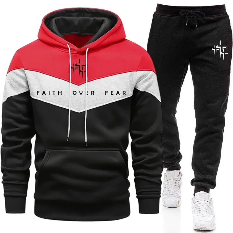 Joggers Pants - Conjunto de moletom masculino Faith Over