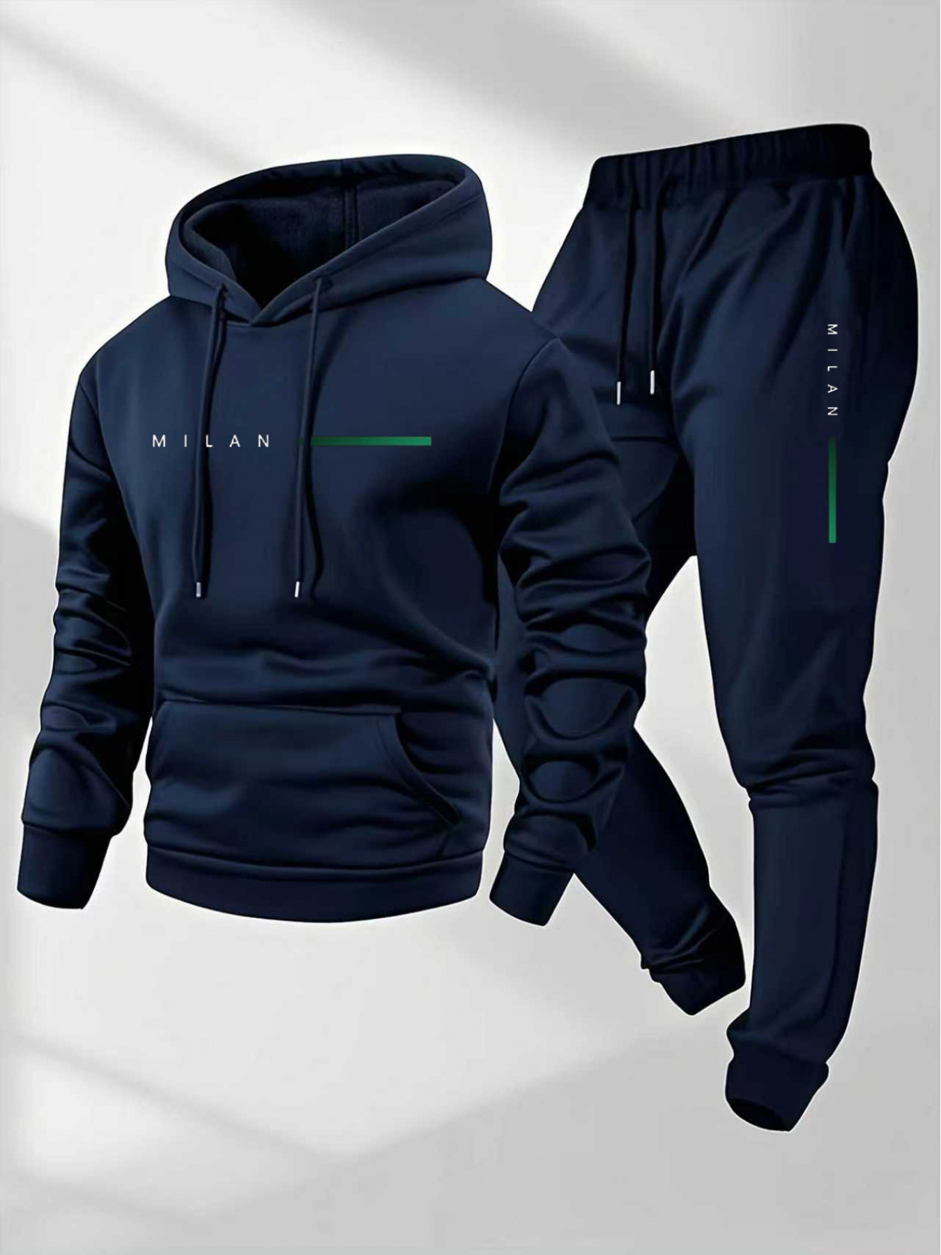 Joggers Pants - Conjunto de 2 Peças Unissex: Moletom