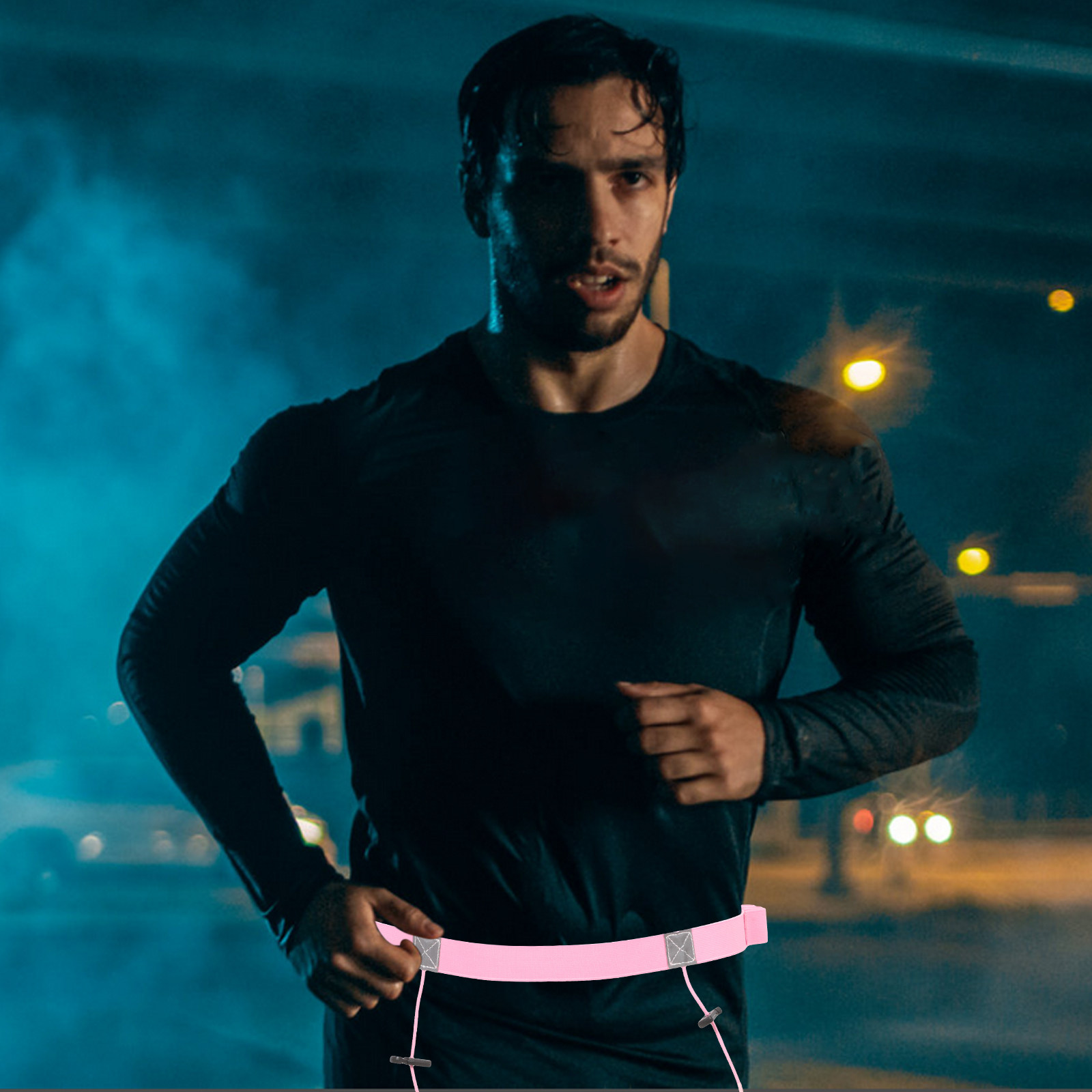 Race Bib - Cinto de corrida refletor e leve,
