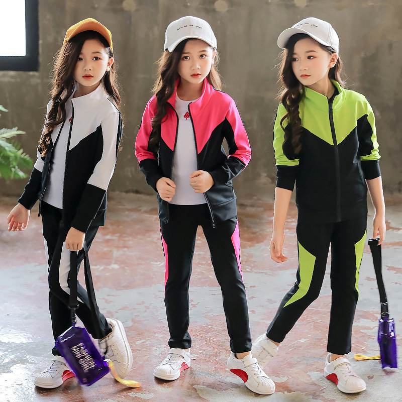 Running Gear Kids - Primavera outono crianças roupas meninas manga