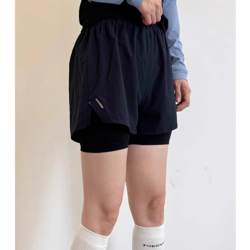 Running Gear Junior - Shorts Esportivos Femininos 2 em 1