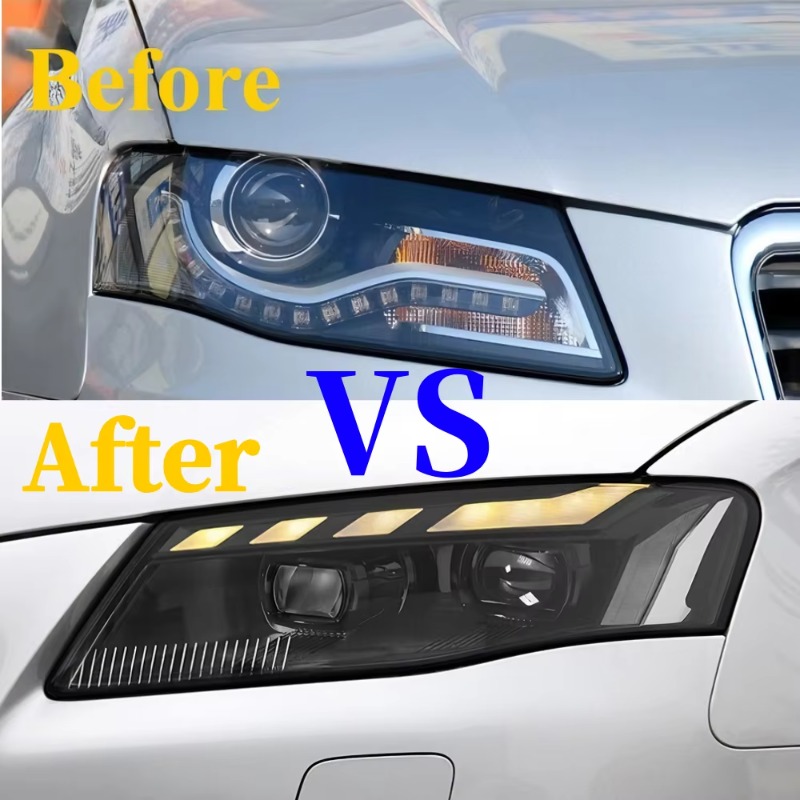 Running Headlamp - Para Audi A4 B8 Farol 2008-2012