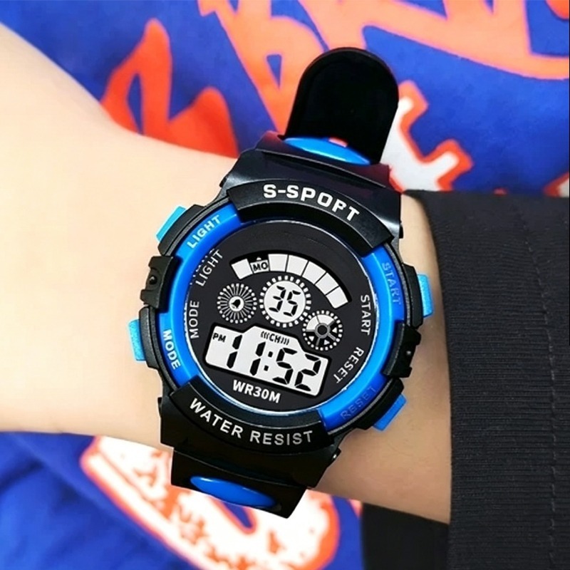 Running Watch - Relógio eletrônico infantil para meninos, à