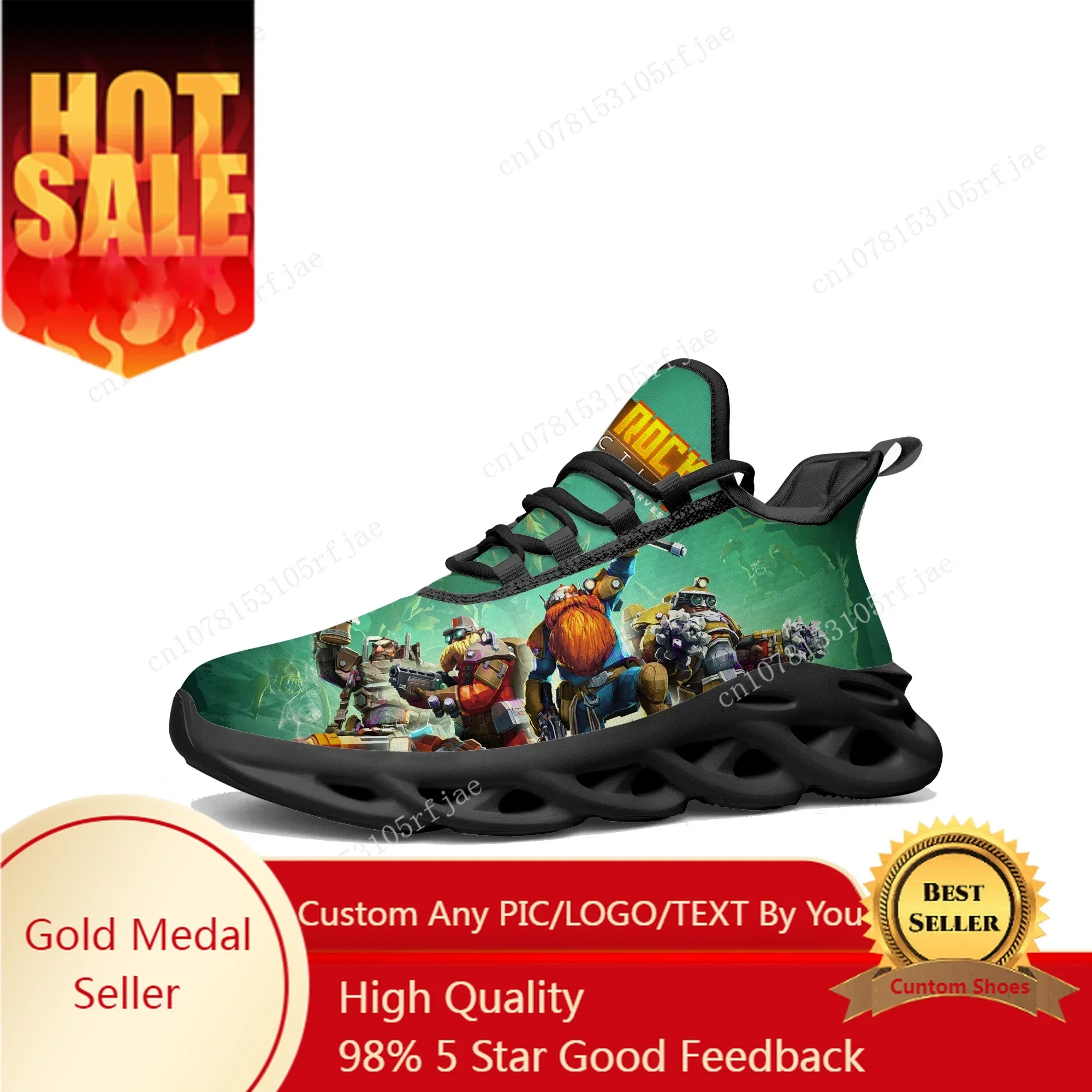 Running Shoes Men - Tênis Deep Rock Galactic Flats Cartoon
