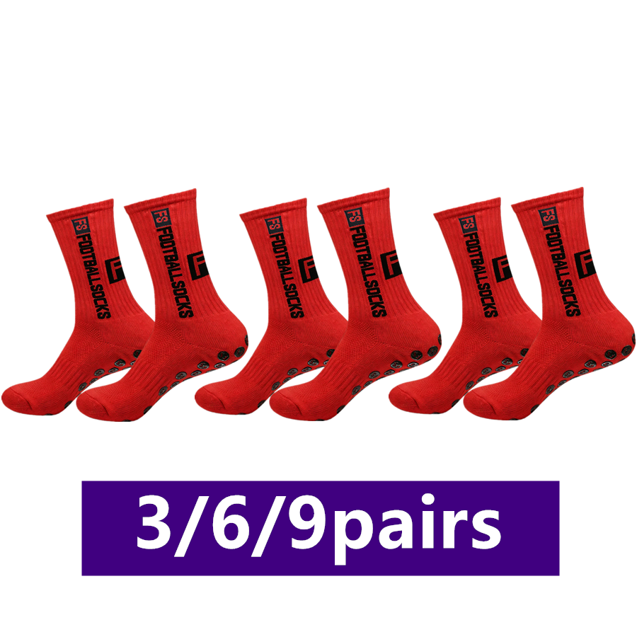 Sports Socks - 3/6/9 pares de meias unissex antiderrapantes