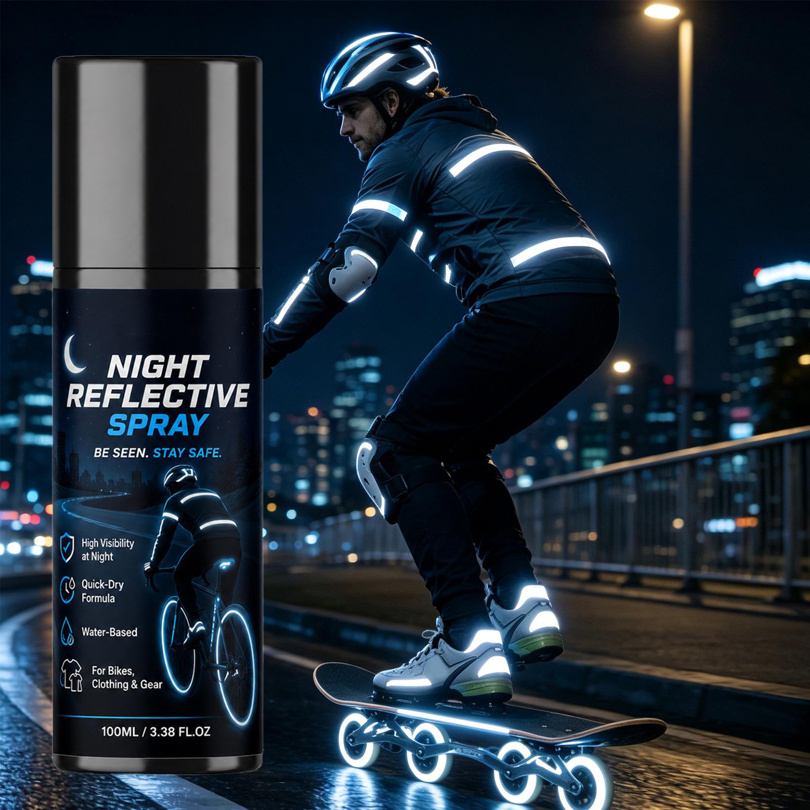 Spray refletor noturno de 100  - Running Visibility Gear avaliação e preço