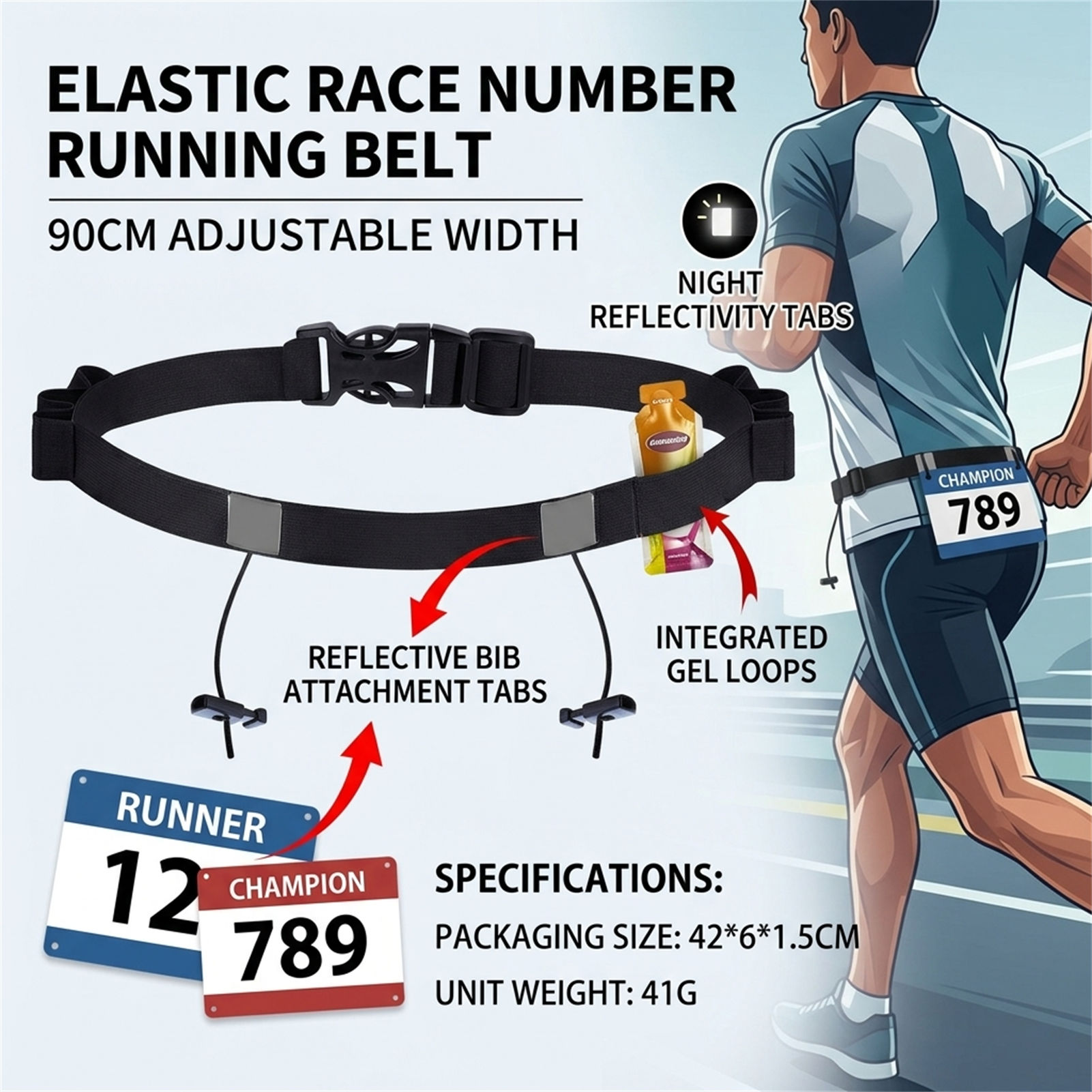 Cinto Refletivo para Corrida N - Race Bib avaliação e preço
