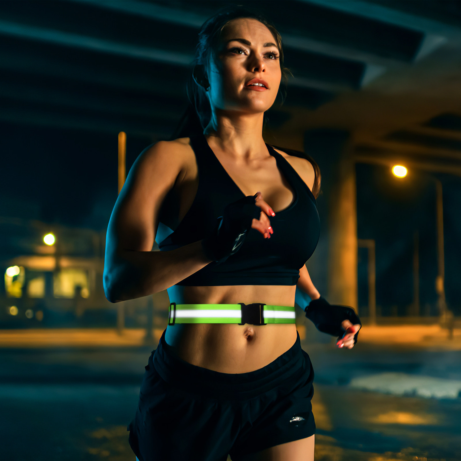 Faixa refletora verde fluoresc - Running Visibility Gear avaliação e preço