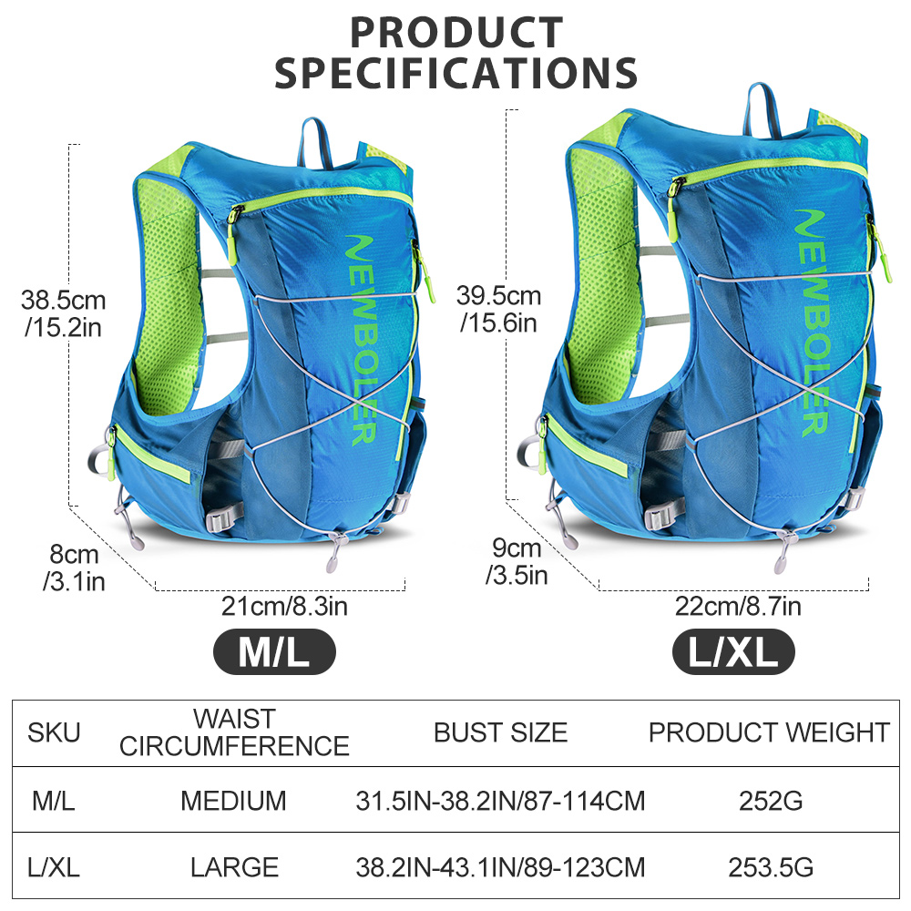 Mochila de Hidratação NEWBOLER - Hydration Vest avaliação e preço