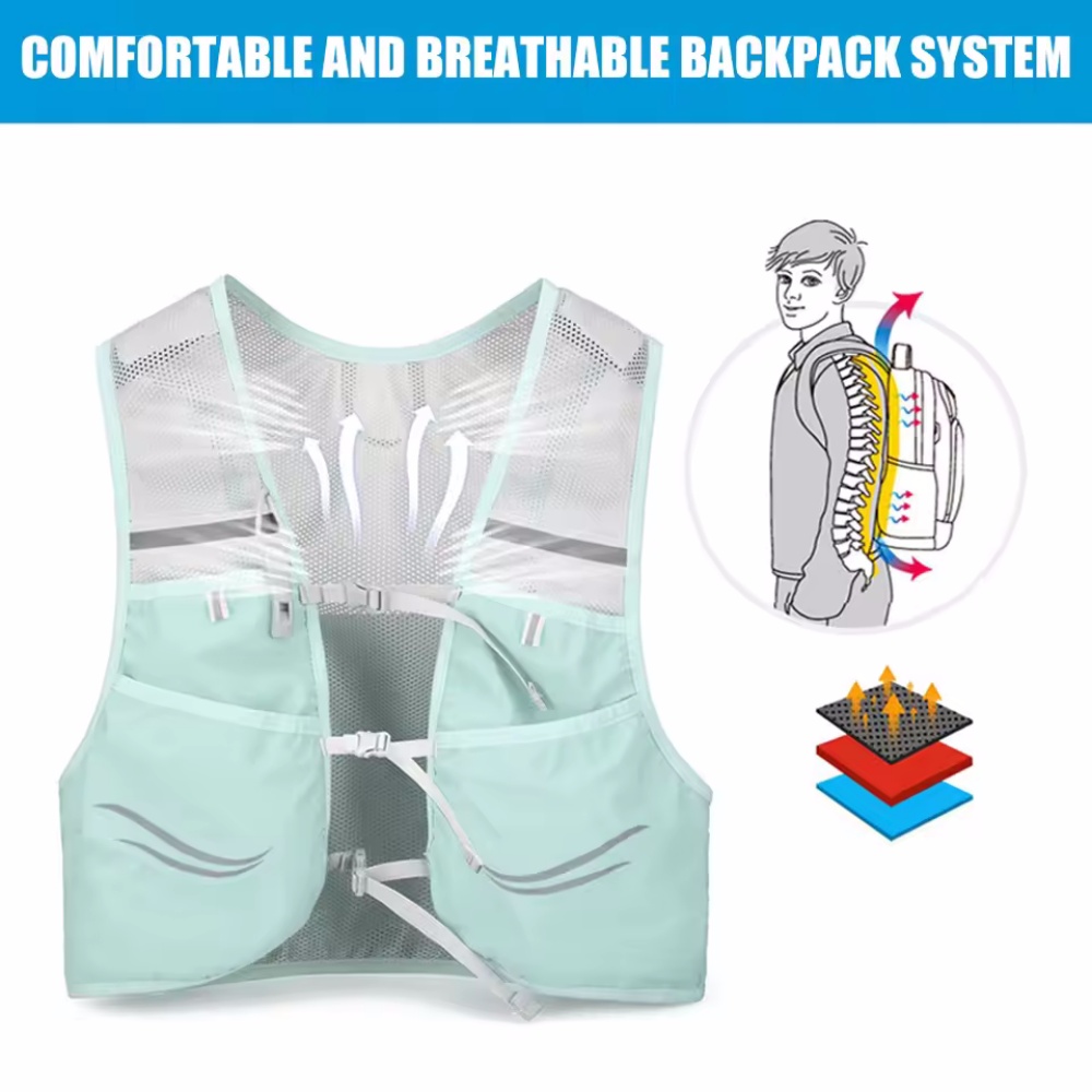 Colete de corrida reflexivo hi - Hydration Vest avaliação e preço