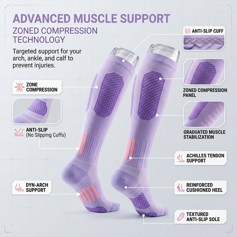 1/6 Pares de Meias Longas Femi - Sports Socks avaliação e preço