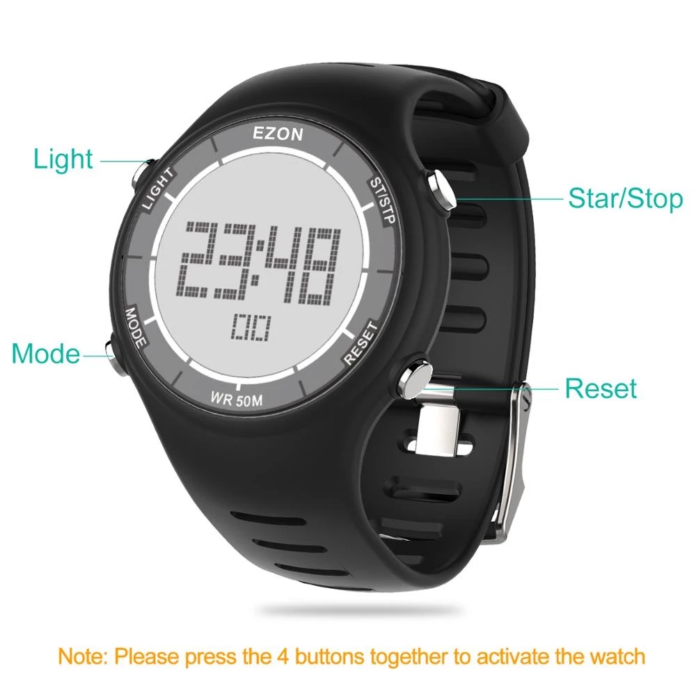 Ezon nova moda mulher relógio  - Running Watch avaliação e preço