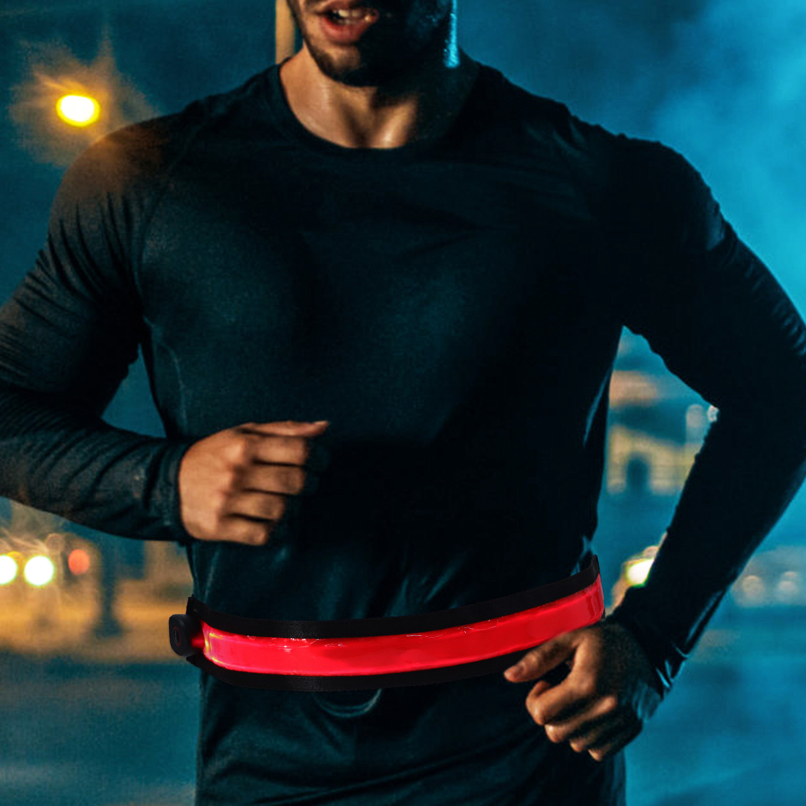 2 unidades de cinto refletor L - Running Visibility Gear avaliação e preço